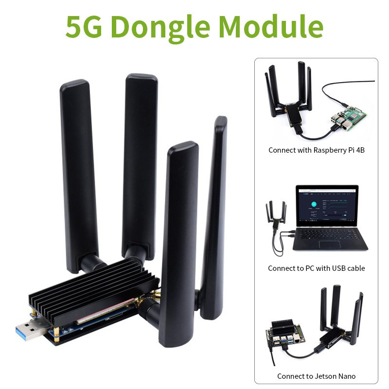 Pi 4 Case - Módulo Dongle 5G USB 3,1 a