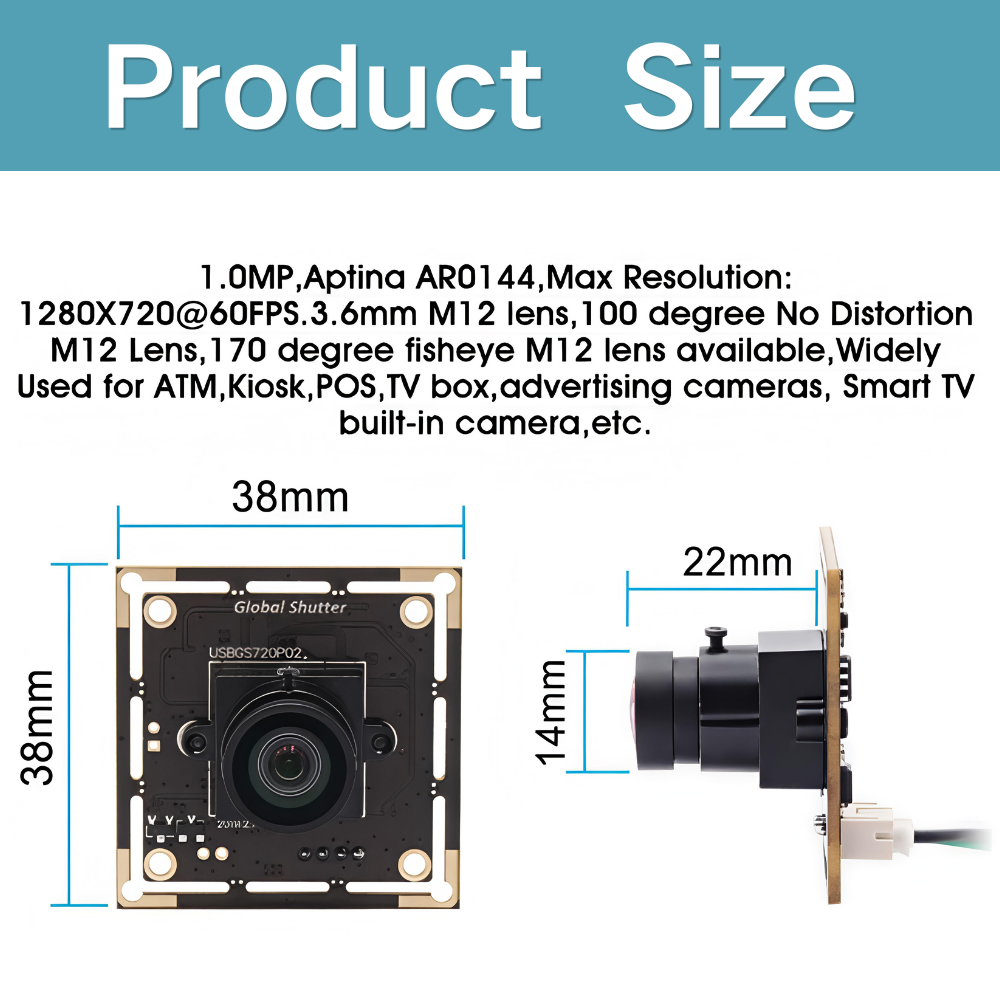 Cámara USB ELP Global Shutter  - Raspberry Pi Global Shutter Camera Imx296 reseña y precio