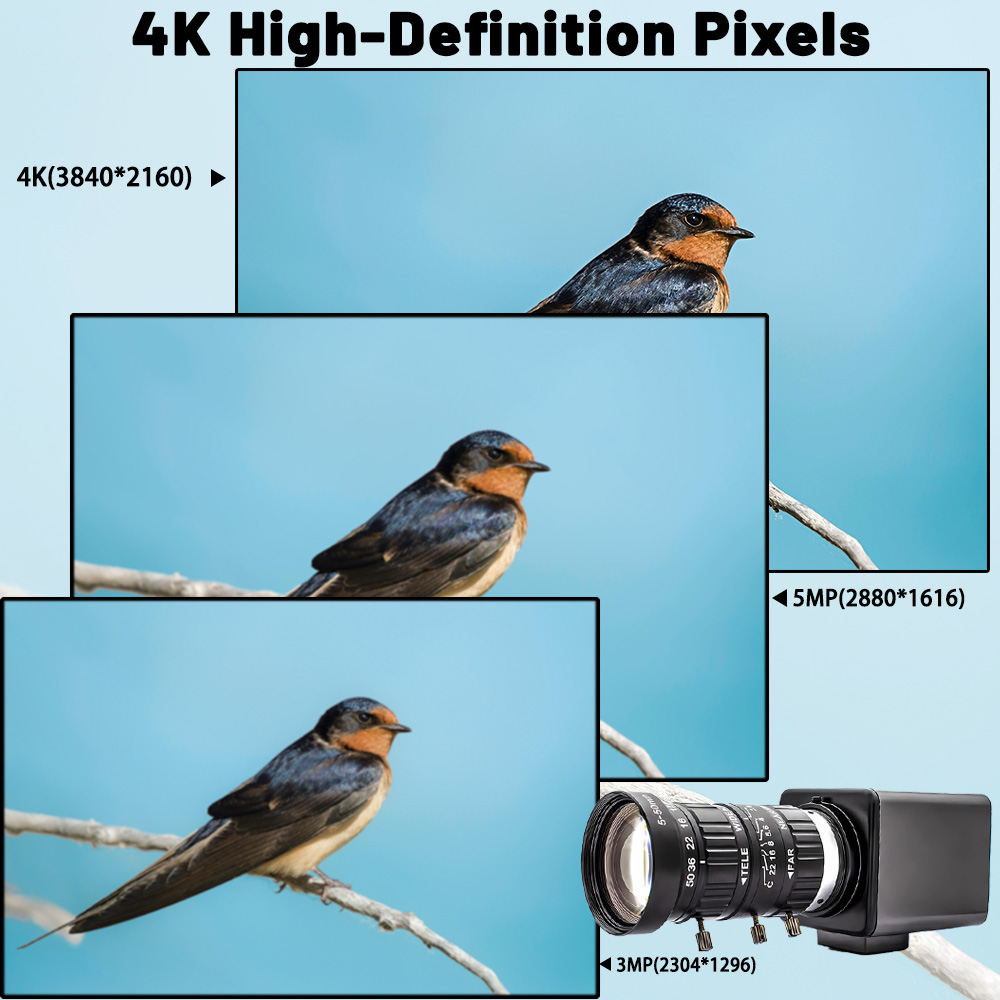 Cámara Ultral 4K USB3.0 1/1,8  - Raspberry Pi Global Shutter Camera Imx296 reseña y precio