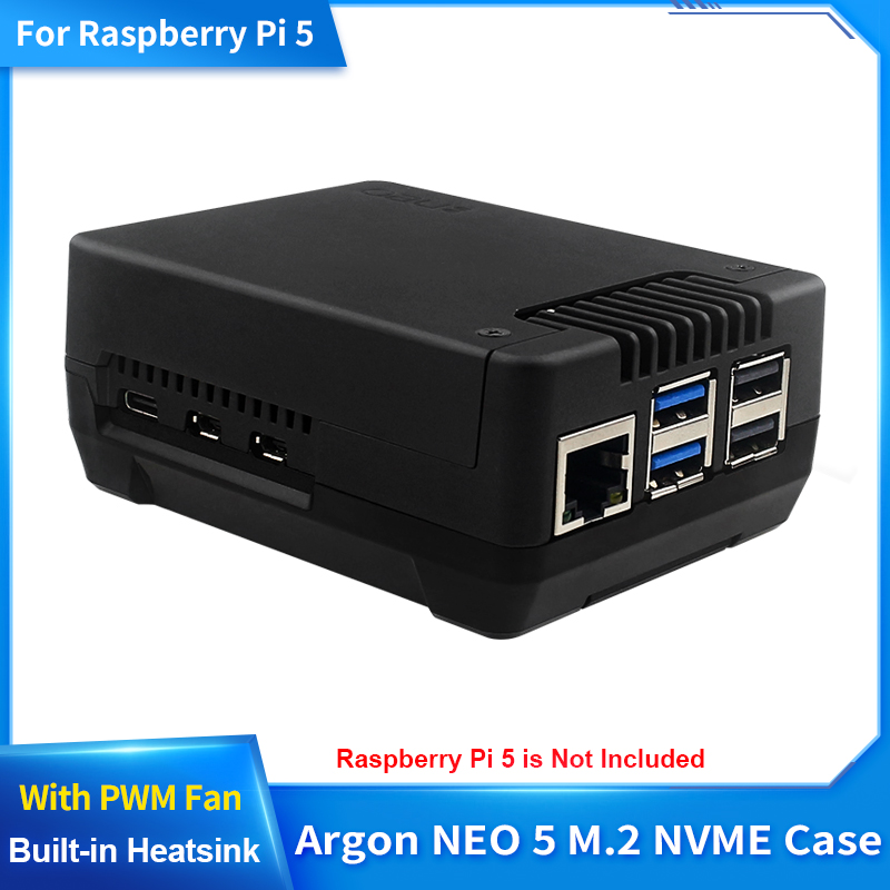 Argon NEO 5 M.2 NVME PCIE carc - Pi 5 Case reseña y precio
