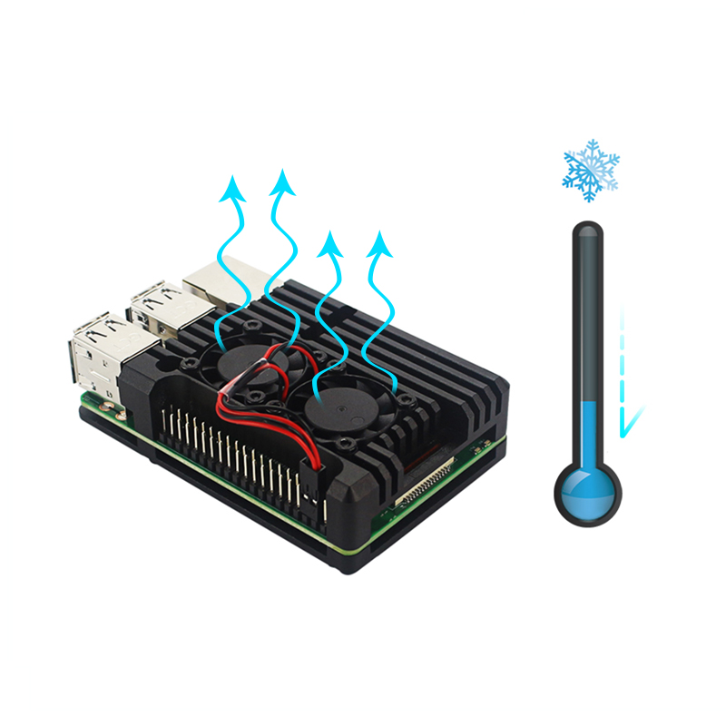 Raspberry Pi 3B+ 3B Caja de al - Pi Cooler reseña y precio